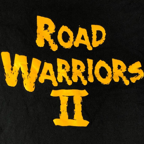 Road Warriors 2 Black Short Sleeve Vintage T Shirt - Picture 2 of 5